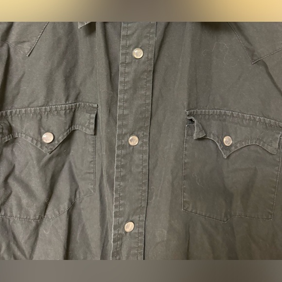 VINTAGE EXPRESS - Black Opal button shirt / western - Picture 2 of 4